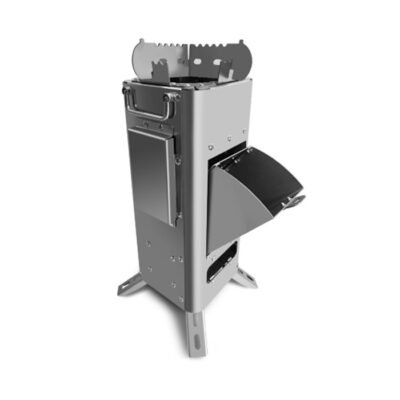 Portable outdoor camping stainless steel wood burning rocket stove